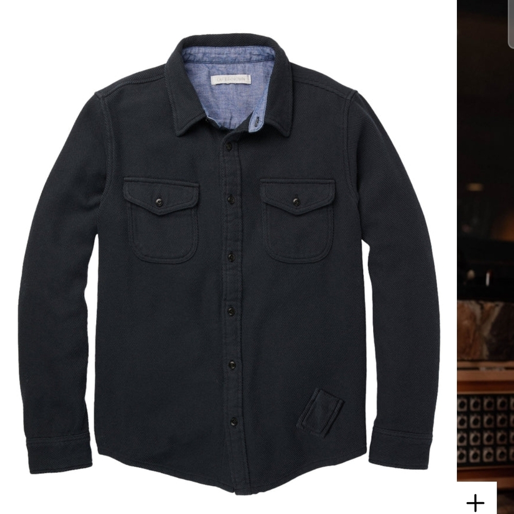 Outerknown Blanket Shirt Pitch BLACK Men's Medium M Limited Joey Landreth Guitar